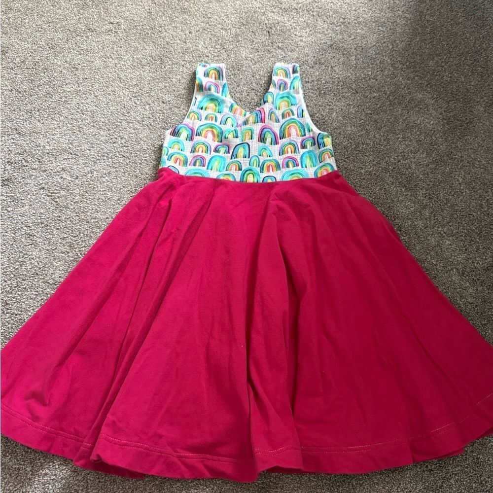 Hannah & Harmony Rainbow Twirl Dress Sz 6